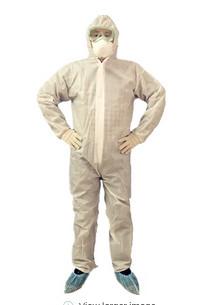 White Disposable Protective Suit Acid Resistant Safety Protective Clothing