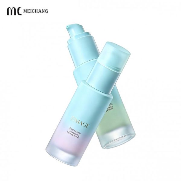 30ml 2-in-1 Foundation & Concealer Glass Bottle with Pump Brush Applicator(MC-1305)