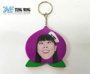 Pêssego roxo bonito Keyring musical dado forma, Keychain de fala feito sob
