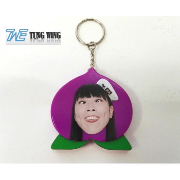 Кольцо для ключей милого пурпурового персика форменное музыкальное, изготовленно