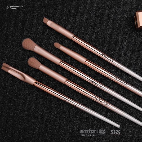 5PCS Smudge щетки макияжа алюминиевого Ferrule пластиковые