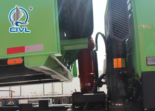 new A7 Heavy Duty Dump Truck 8x4 420hp Euro II Engine Green Color