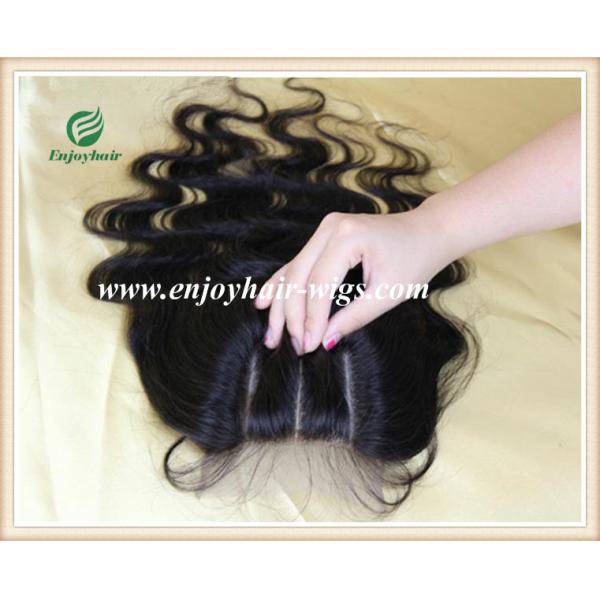 Lace top closure 4''x4'' ,brazilian virgin hair natural color body wave 10''-24''length