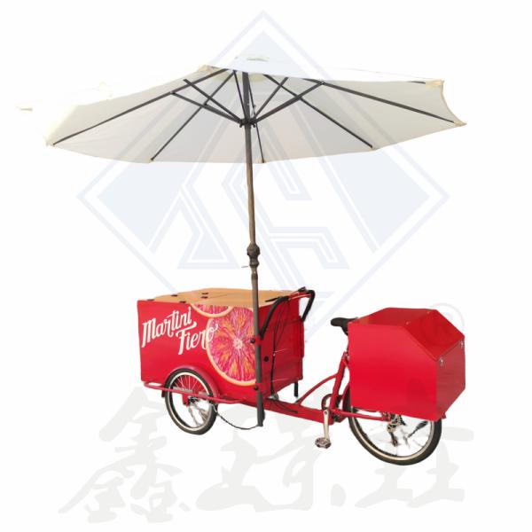 Outdoor Street Snack Bike Food Service Trailer Cart for Vegetable Food Cart Vending