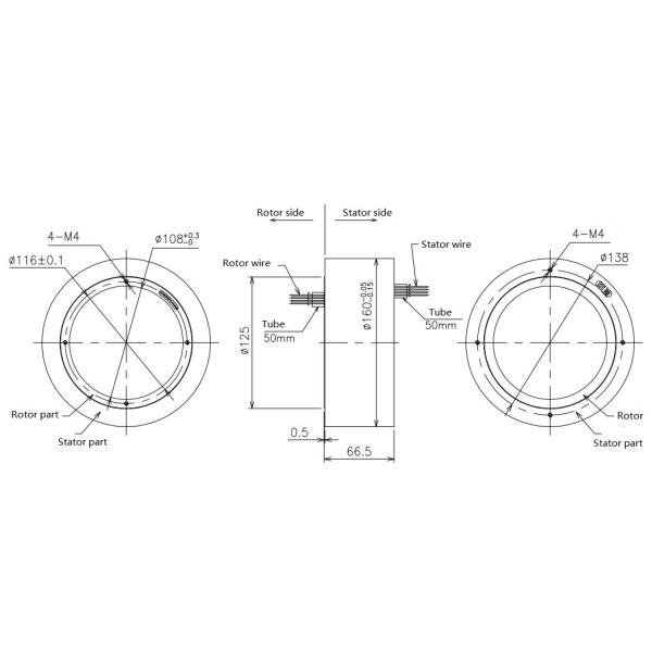 снабжение жилищем алюминиевого сплава кольца выскальзывания скважины 108mm промышленное для очистки сточных вод