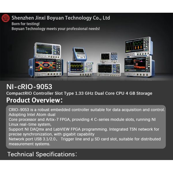 NI-cRIO-9053 786424-01 CompactRIO Controller Slot with 1.33 GHz Dual-Core CPU and 4 GB Storage Electronic Measuring Instrument