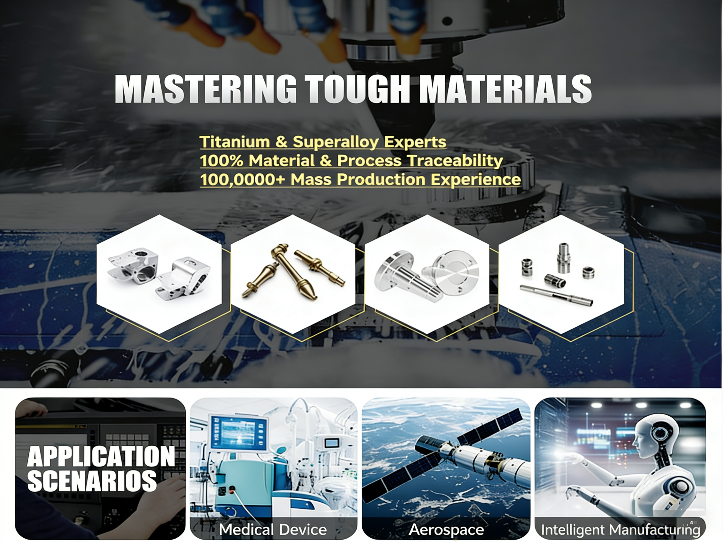 Customizable Precision Machined Components For Complex Structures With ±0.005mm Tolerance