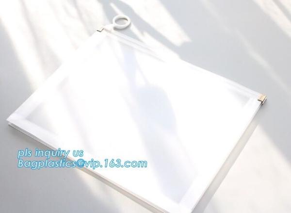 PVC slider k bag for stationery, file,school kids, stationery packaging zipper bag with slider, PVC plastic Hanger
