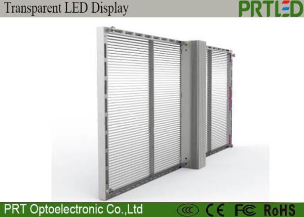 Ultra Thin P10 Transparent Glass LED Display With Nation Star Black LED Chip