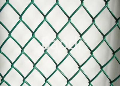 Green Plastic Chain Link Mesh Fence Roll For River Banks / Garden / Airport