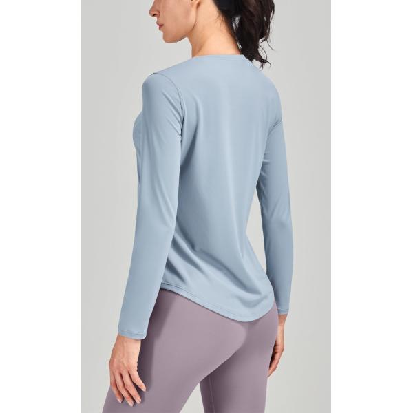 Round Collar Summer Horse Riding Tops For Female Equestrian Long Sleeve T Shirt