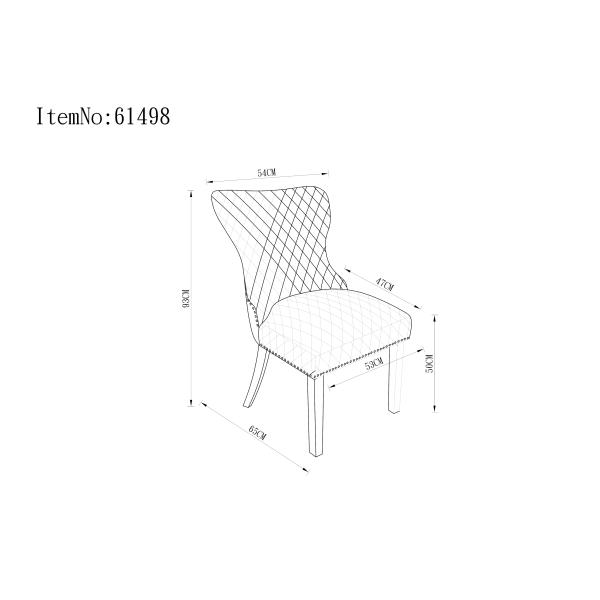 61498 GOITALIA Restaurant Mid century Modern Stainless Steel  Designer Velvet fabric Hotel Ding chair