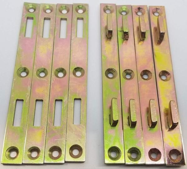 Bracket de fixação de trilho de cama de metal em ferro laminado a frio preto para suporte de canto estável
