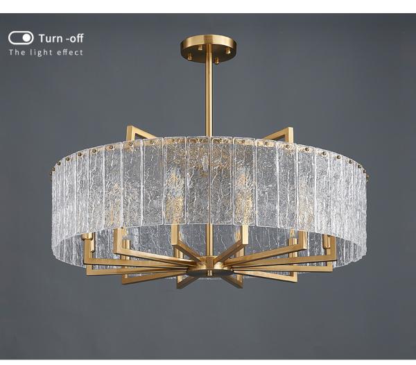 Modern home living room decoration round glass lighting candle Chandelier(WH-CY-243)