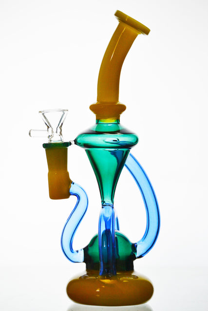 Барботер MultiColor стеклянной трубы водопровода снаряжения лиманды кальяна 5mm Recycler стеклянной стеклянный