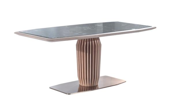 High end design furniture for Star hotel and Villa room used Restaurant table and fabric chairs by wood with marble top
