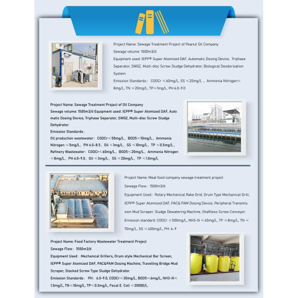 IEPP Integrated Max Flow 180m3/h Food Meat Processing Oil Water Separator Grease Trap System Dissolved air Flotation Machine