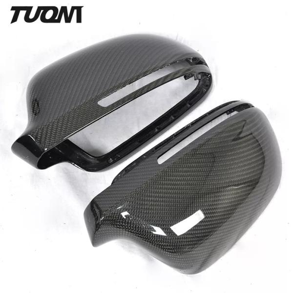 Car Rearview Carbon Fiber Mirror Cover For Audi A4 S4 RS4 A5 S5 2016-2022