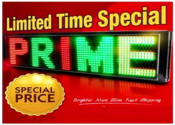 Aluminum Programmable Scrolling LED Sign Digital Signage Solution for Coffee / Bus / Shop DIP546