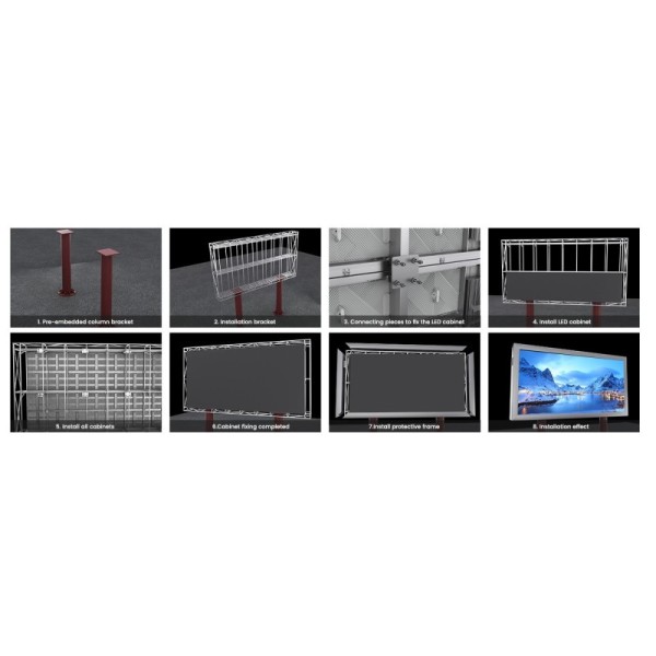 P4.44 Energy Saving LED Display IP66 Building Exterior Commercial Plaza Wall ABXING OA