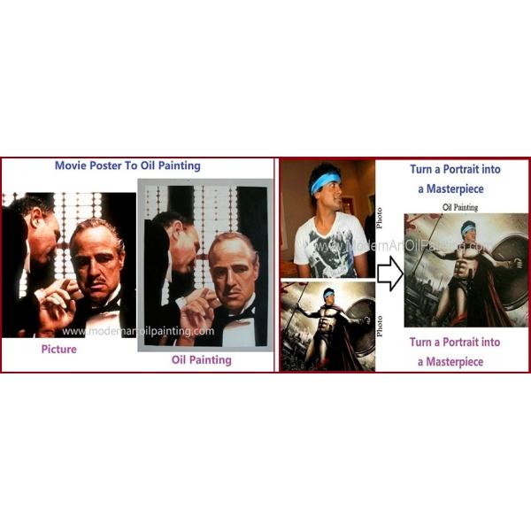 Home Decoration Family Custom Oil Painting Portraits Canvas From Photo 5cm