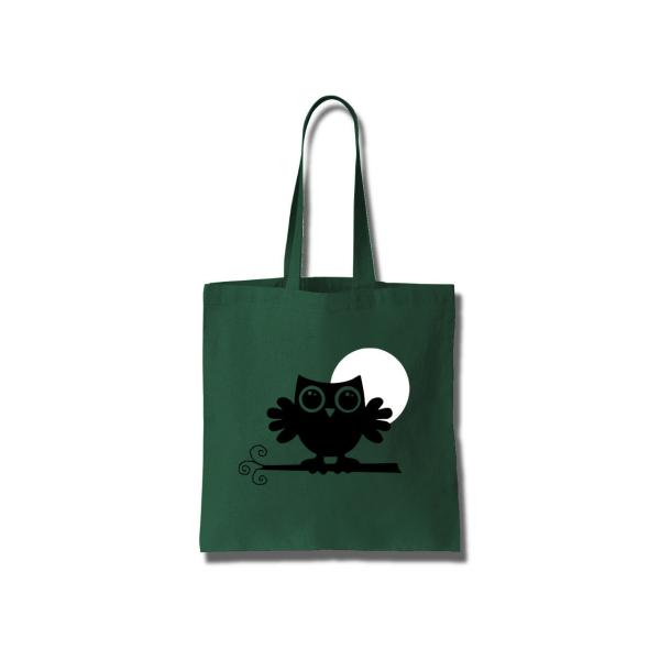Cotton Tote Bag Women An Owl in the Moonlighteww