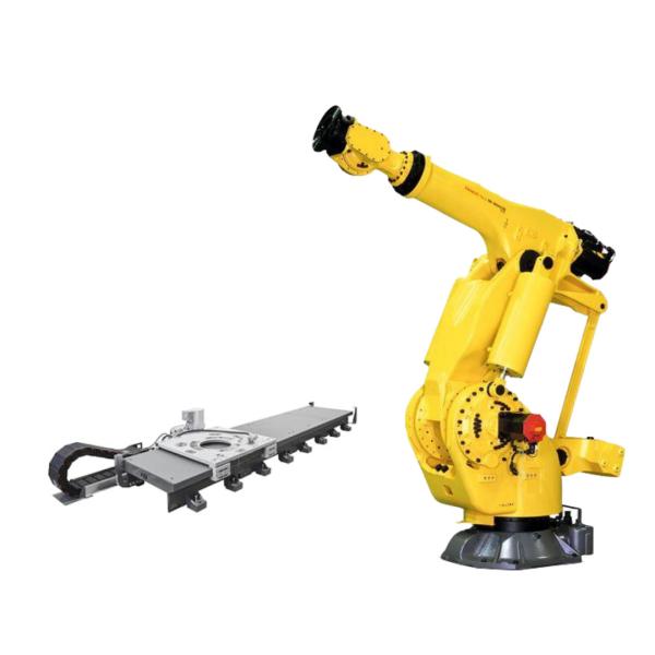 6 eixo 700 kg FANUC M-900iB/700 braço robótico com soldadora AOTAI e arma BINZEL MAG