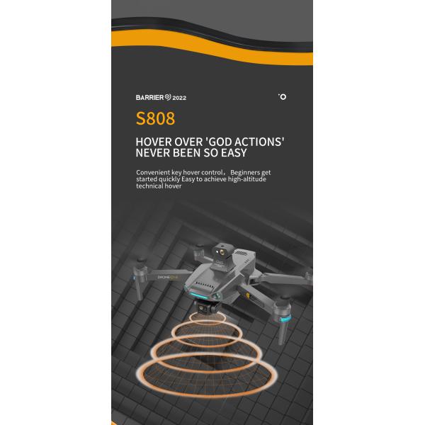 3km Range S808 Drone With 8k Camera 5g Wifi 3 Axis Eis Gps Long Distance 3km Brushless Motor Foldable Quadcopter Drones