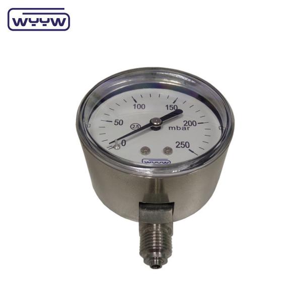 MMWC & Mbar 63mm Capsule Pressure Gauge Manometer Stainless Steel Material