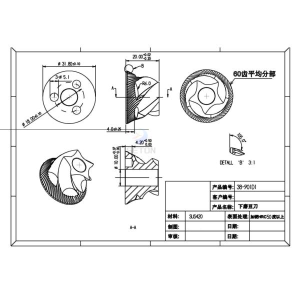 Титановое покрытие для шлифовальной машины