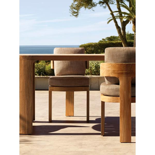 High End Waterproof Teak Outdoor Dining Table And Chairs Patio Garden Soild Wood Set