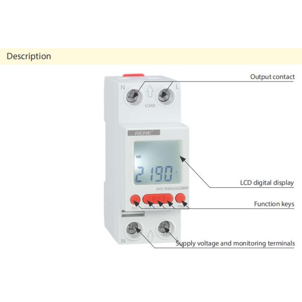 DV2-1S40A Digital LCD Under Voltage Over Voltage Auto Reset Protecter Device