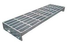 Welded Plain Type Serrated Bar Hot DIP Galvanizing Steel Structure Grating for Stair Tread
