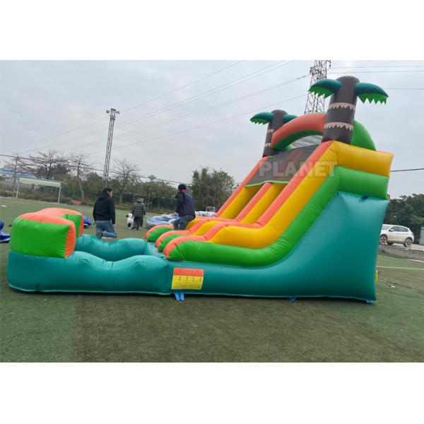 Водные горки анти- УЛЬТРАФИОЛЕТОВОЙ на открытом воздухе задворк водных горок винила взрослых коммерчески раздувной арендной тропические раздувные