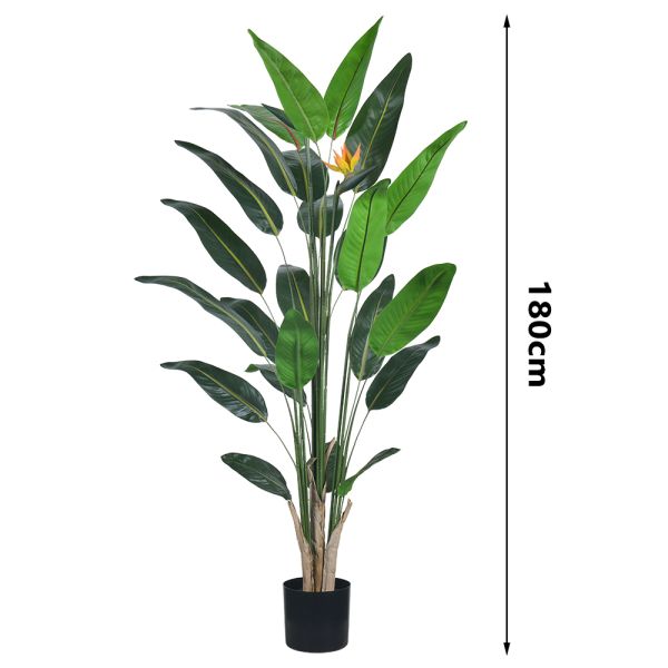 Haihong Factory Wholesale Plastic Decorative Plants 4ft 6ft Bird of Paradise Artificial Plant for  Cafe Shop Decoration