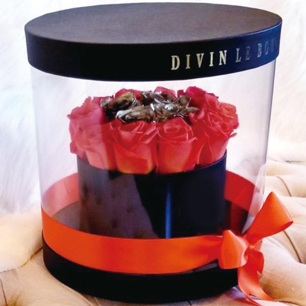 Matt Lamination Debossing 0.3mm PVC Flower Gift Packing Boxes