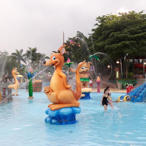 Small Animal Splash Park Outdoor Entertainment Water Splash Pad