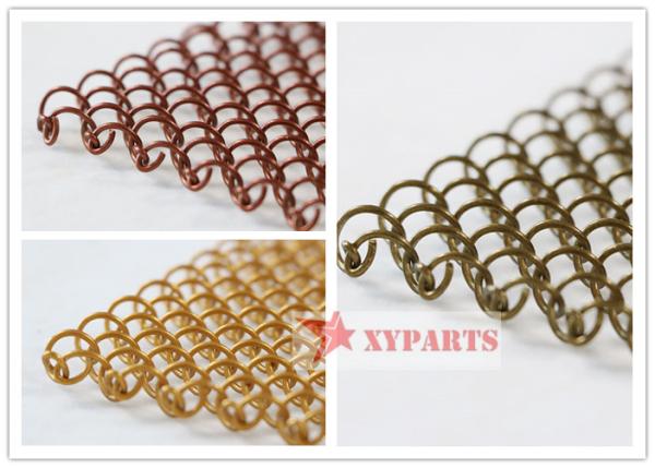 1.0mm Wire Architectural Metal Coil Curtain With Ceiling Mounted Track System