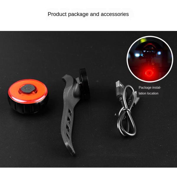 Intelligent Induction Brake Taillight Mountain LED Bicycle Light Aluminum Alloy IPX6