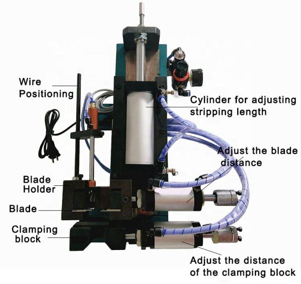 Gas Electric Cable Stripping Machine for Diameter 20mm Air Pressure 3-7kgcm2 35kg