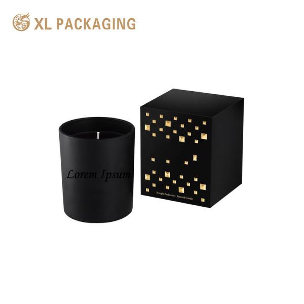 XL Packaging Custom Packaging Box Factory Luxury Black Candle Box Cosmetic Lid And Base Box Paper Box Packaging For Candle
