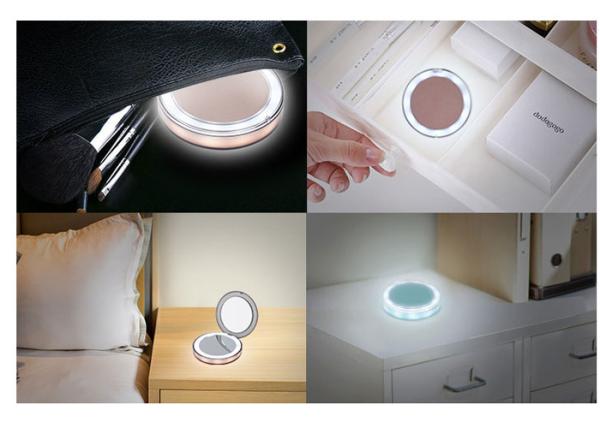 USB Cable Hollywood Mirror With Lights , LED Makeup Light Charging Power