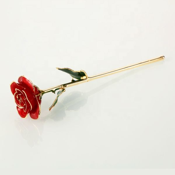 Hot Manufacture Supply 24K Gold Plated Real Preserved Fresh Rose Gold Rose  for Valentines Day Direct Factory Wholesale