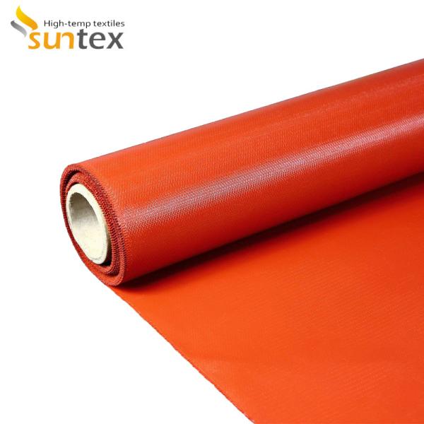 High Silica Fabrics Fire Proof Silicone Rubber Coated Fiberglass Fabric Cloth