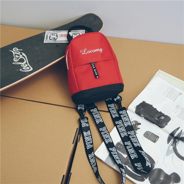 New personality fashion Hong Kong wind mobile phone bag single-shoulder slanting straddle small backpack female backpack