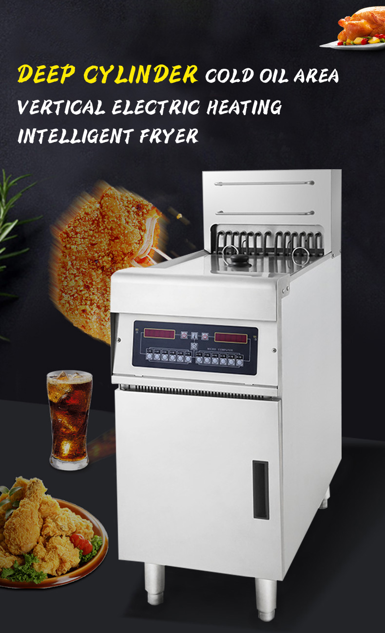 Fryer микрокомпьютера нержавеющей стали 28L+14L+14L электрический с 3 корзинами танка 4