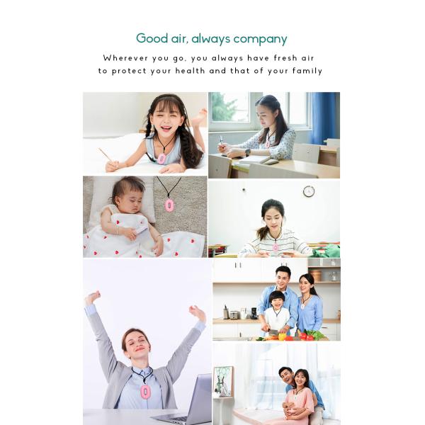 Ожерелье генератора озона офиса удаления 40 бактерий очистителя воздуха c пригодное для носки