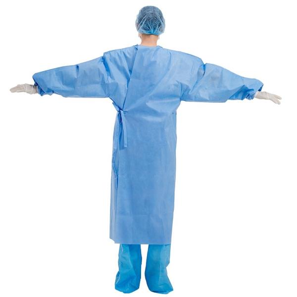 ISO V Collar Disposable Protective Suits Medical Gown Nonwoven SMS Material