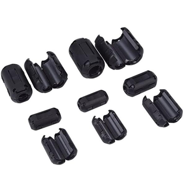 Tolerance ±20 Percent Cylindrical Clip On Ferrite Core Designed for Electromagnetic Interference Reduction in Complex Electronic Systems