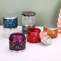 A vela de vidro vazia gravada favo de mel do mosaico range o recipiente da vela de 4OZ 120ML para o banquete de casamento